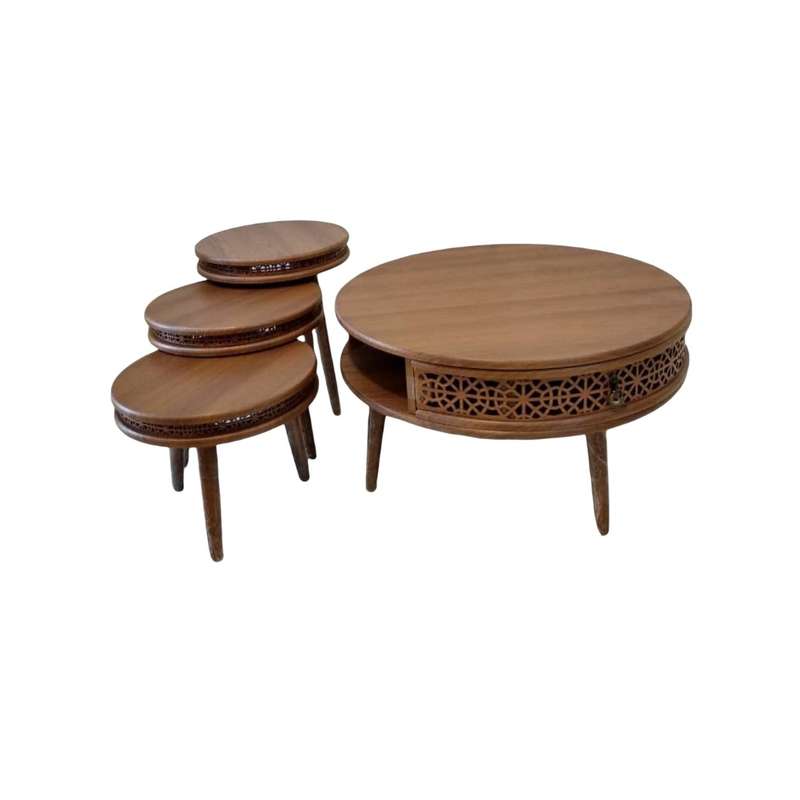 میز جلومبلی و عسلی مدل لوکس کد G4050 مجموعه چهار عددی