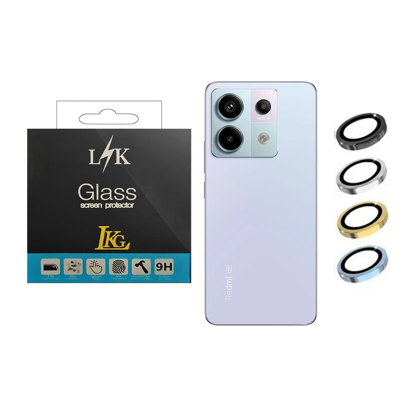 محافظ لنز دوربین ال کا جی مدل رینگی مناسب برای گوشی موبایل شیائومی Redmi Note13 Pro 5G
