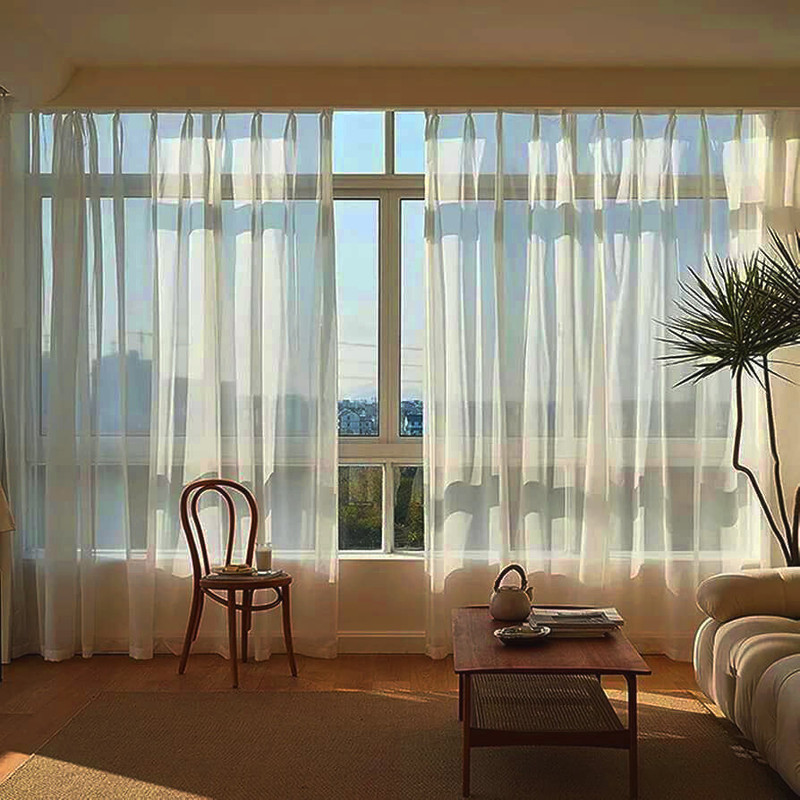 پرده تیکو دکو مدل دوخت ساده حریر شاین ژرسه سایز 280x400 سانتی‌متر