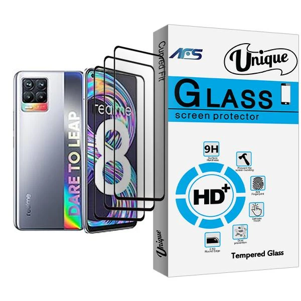 محافظ صفحه نمایش ای اف اس مدل Unique Glass MIX003 مناسب برای گوشی موبایل ریلمی 8 بسته سه عددی