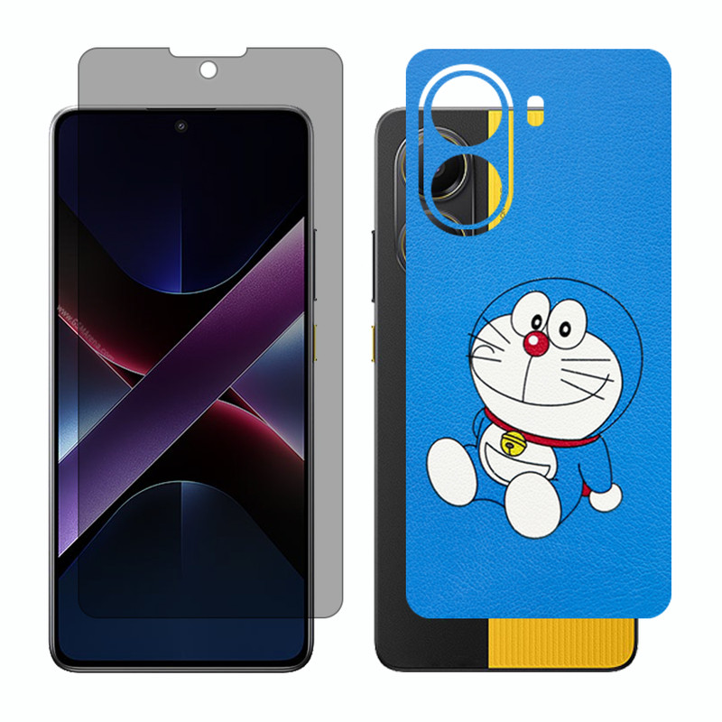 محافظ صفحه نمایش حریم شخصی گلس مدل Together مناسب برای گوشی موبایل شیائومی Poco X7 Pro به همراه برچسب پوششی پشت گوشی