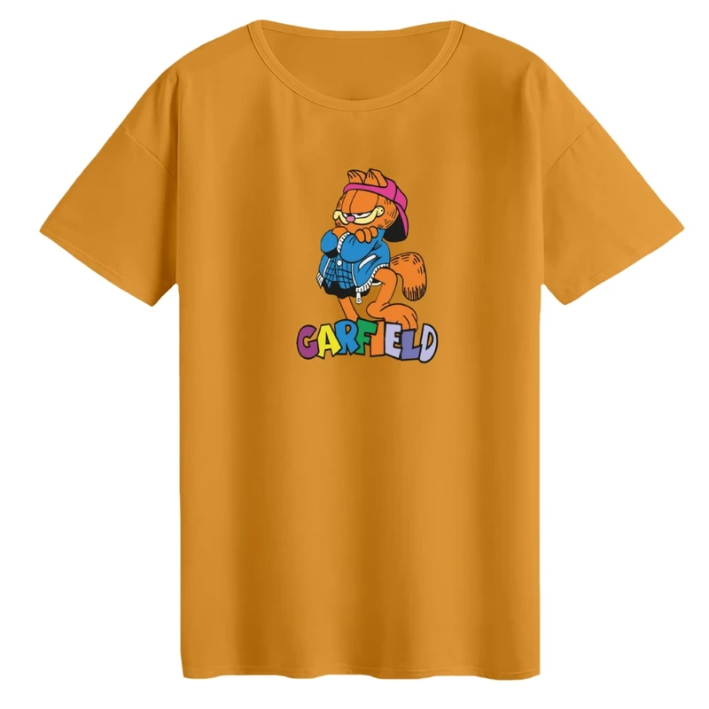 تی‌شرت لانگ آستین کوتاه زنانه مدل گارفیلد کد05