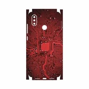 MAHOOT Red Printed Circuit Board-FullSkin Cover Sticker for Xiaomi Mi 8