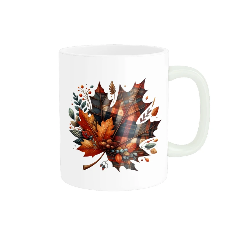 ماگ پاد آفرین مدل فانتزی طرح برگ پاییزی کد p11559