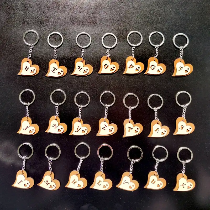 جاکلیدی مدل چوبی حروف انگلیسی مجموعه 21 عددی