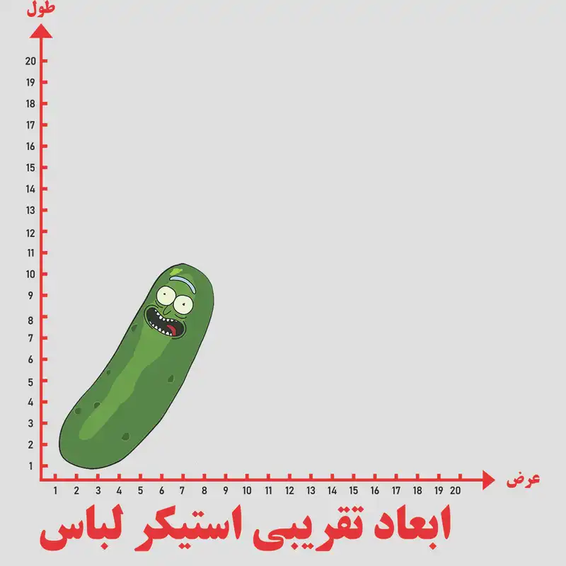 استیکر پارچه و لباس مدل ریک و مورتی