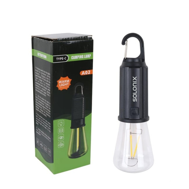 چراغ آویز چادر سولونیکس مدل خورشیدی شارژی کد A02