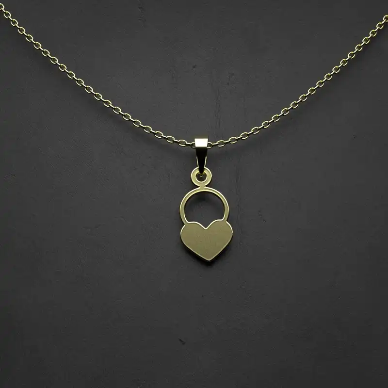 گردنبند طلا 18 عیار زنانه مدوپد مدل  قلب کد ZZ1276