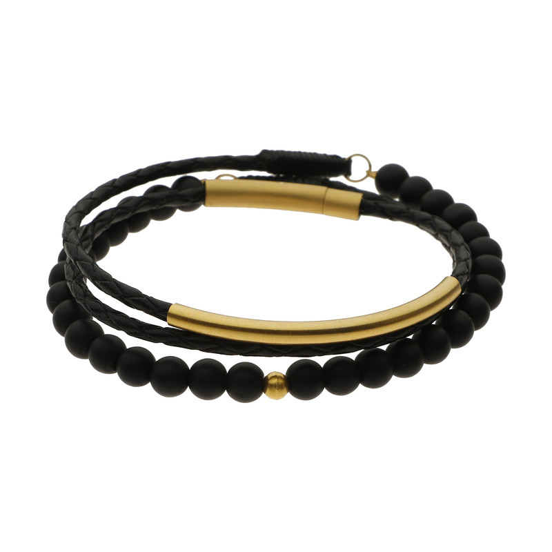 دستبند طلا 18 عیار مردانه تاج مدل G404