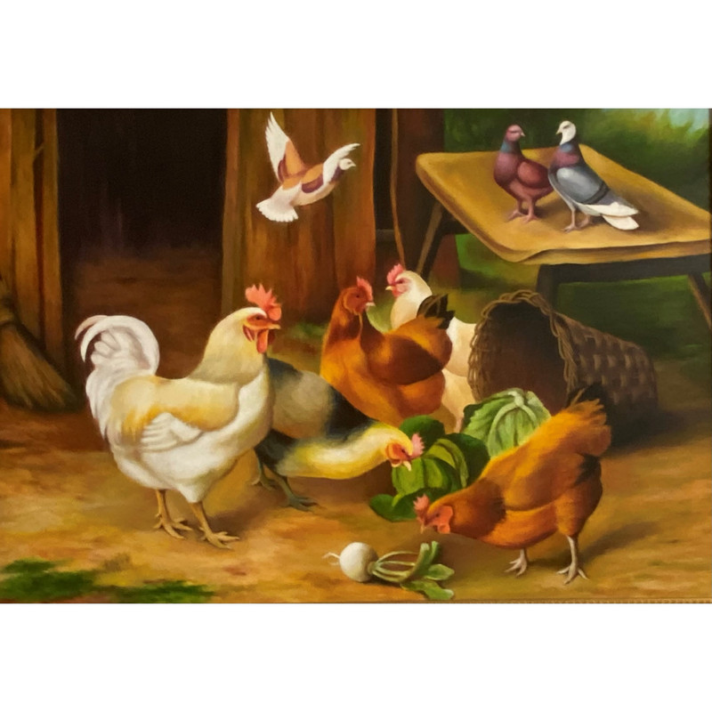 تابلو نقاشی رنگ روغن طرح ماکیان کد 105