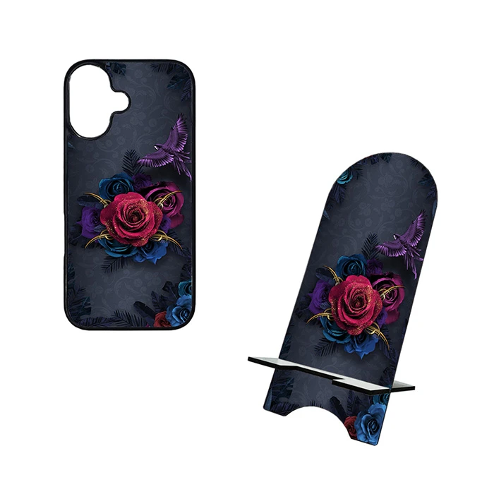 کاور گالری وبفر طرح گلدار مناسب برای گوشی موبایل اپل iphone 17 به همراه استند