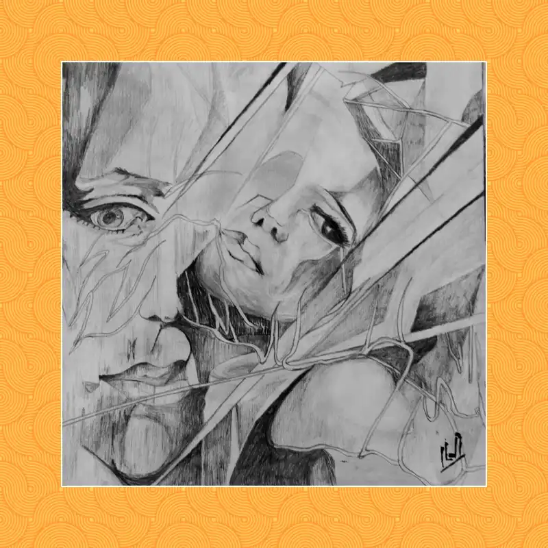 نقاشی سیاه قلم مدل زیبایی