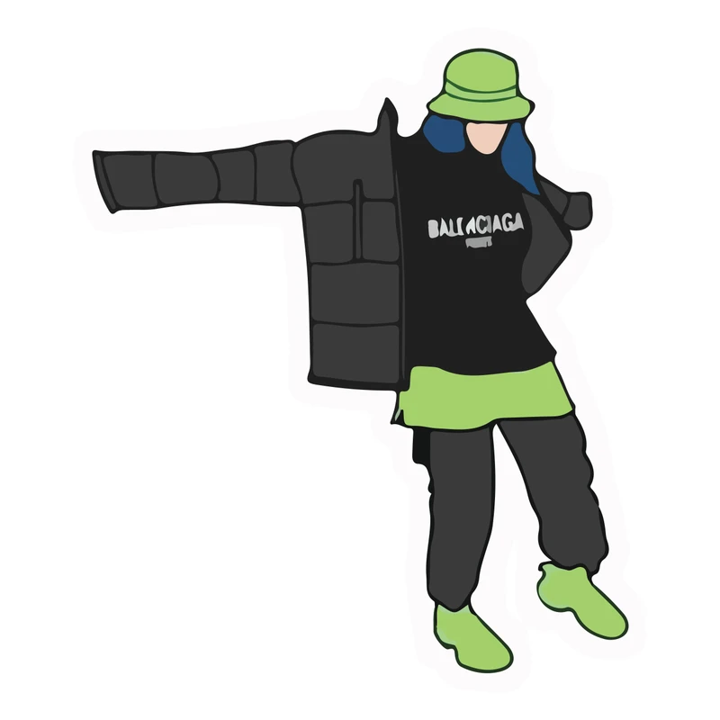 استیکر لپ تاپ طرح بیلی کد 1068