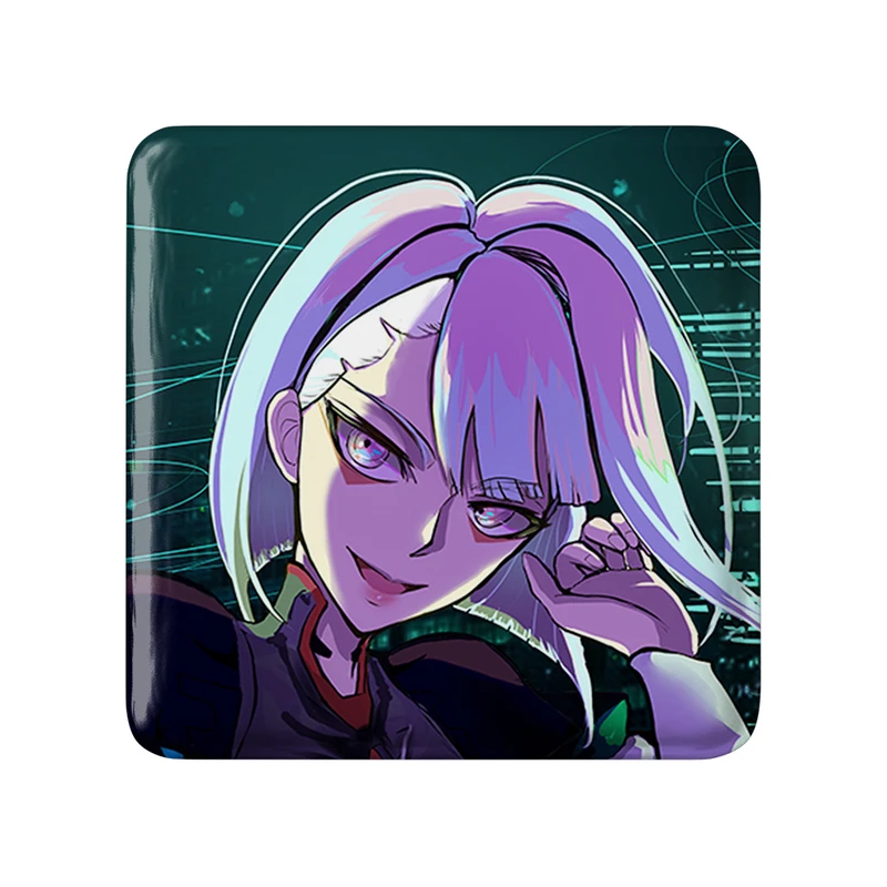 مگنت خندالو طرح لوسی انیمه سایبر پانک Cyberpunk  مدل مربعی کد 22437