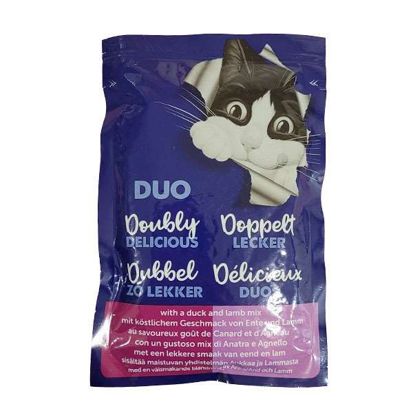 غذای پوچ گربه فلیکس مدل DUO اردک وگوشت بره  وزن 85 گرم