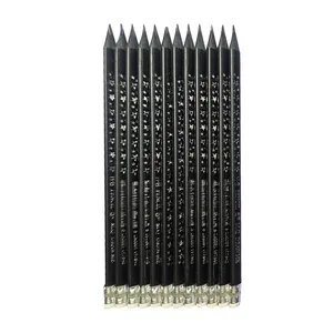مداد مشکی مدل ام کیو طرح ماه و ستاره کد اچ 38 مجموعه 12 عددی