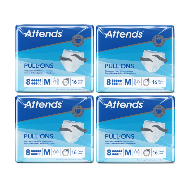 پوشک شورتی بزرگسال اتندز مدل 80-110 سایز مدیوم مجموعه 4 عددی