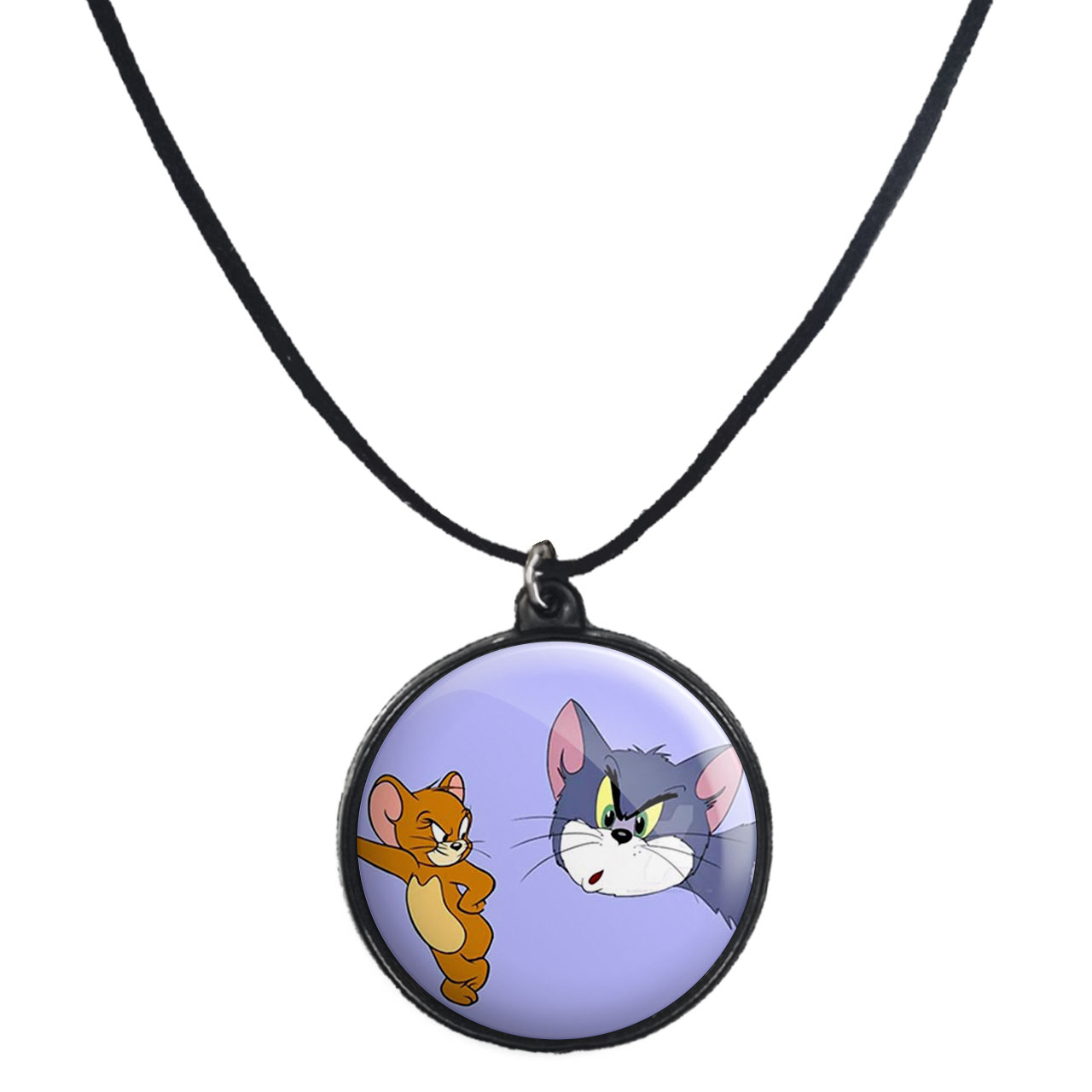 گردنبند پرمانه طرح تام و جری کد pmb.10715 مدل دو طرفه