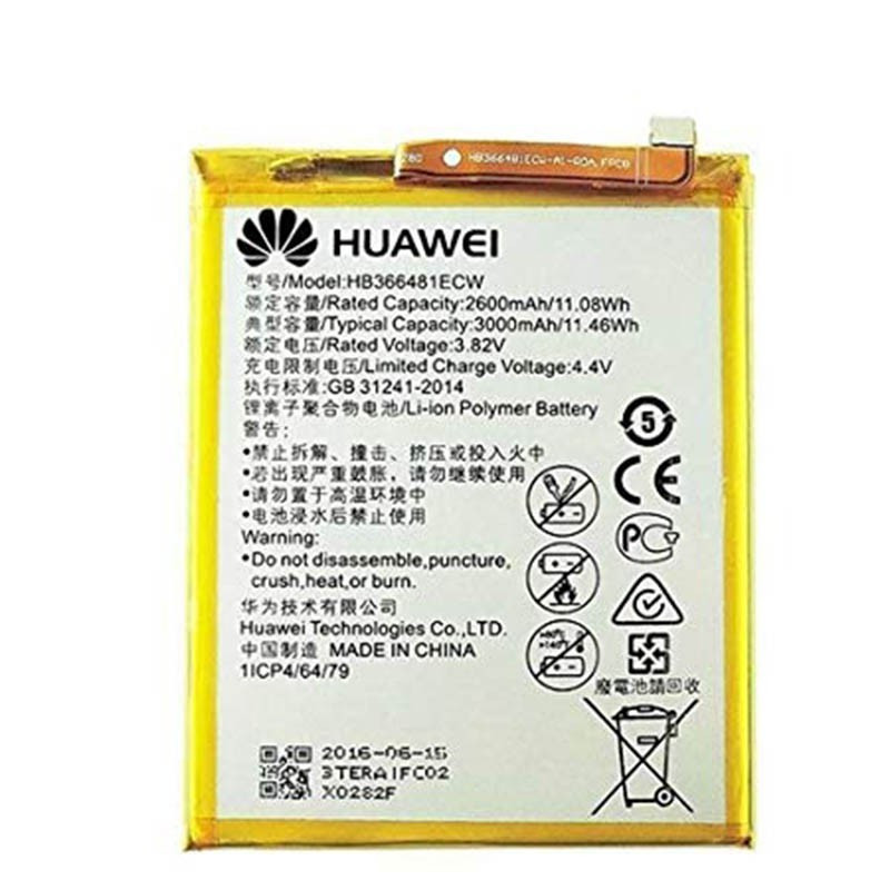 باتری موبایل مدل HB366481 ظرفیت 3000 میلی آمپر ساعت مناسب برای گوشی موبایل آنر 8 LITE