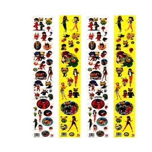 استیکر دیواری کودک طرح دختر کفشدوزکی کد TT111 مجموعه 4 عددی