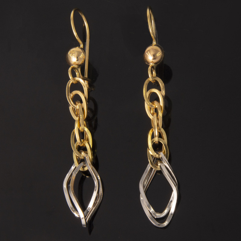 گوشواره طلا 18 عیار زنانه طلای مستجابی مدل 670123 - 4