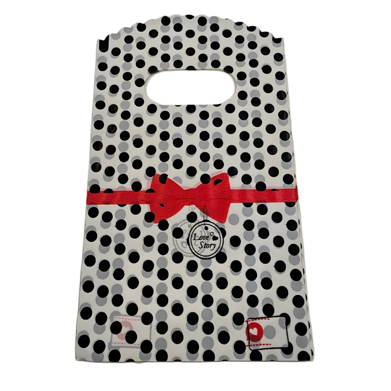 کیسه هدیه مدل خال خالی بسته 25 عددی