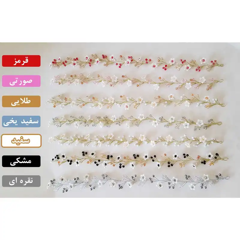 ست ریسه مو و سنجاق مو زنانه مدل گل کد RSSNJGL مجموعه 6 عددی