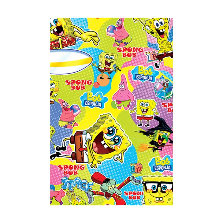 کاغذ کادو مدل باب اسفنجی بسته 5 عددی