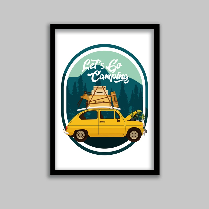 تابلو مدل فانتزی طرح کمپینگ کد LA-G10389-2