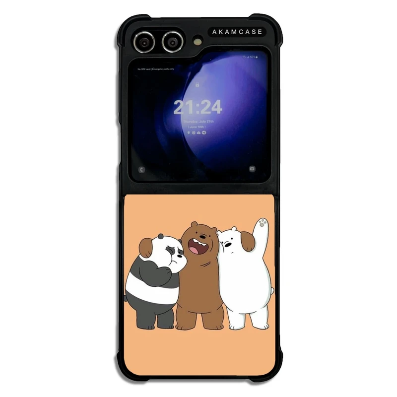 کاور آکام مدل AMCWSGZFLIP5-BARE BEAR10 مناسب برای گوشی موبایل سامسونگ Galaxy Z Flip 5