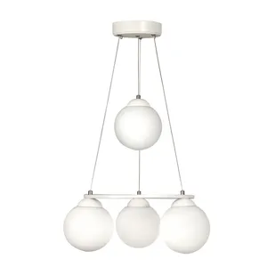 لوستر چهار شعله چشمه نور کد A1233/4-WT&WT