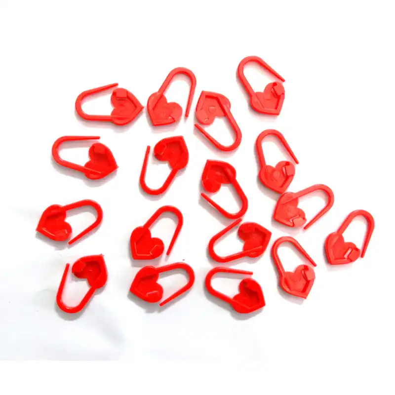 سنجاق نشانه گذار بافتنی مدل قلب های عاشق مجموعه 20 عددی