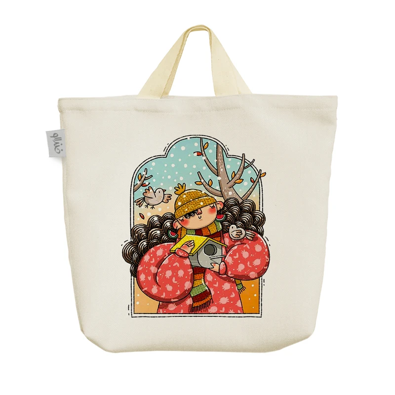 ساک خرید خندالو مدل دختر و زمستان کد H396