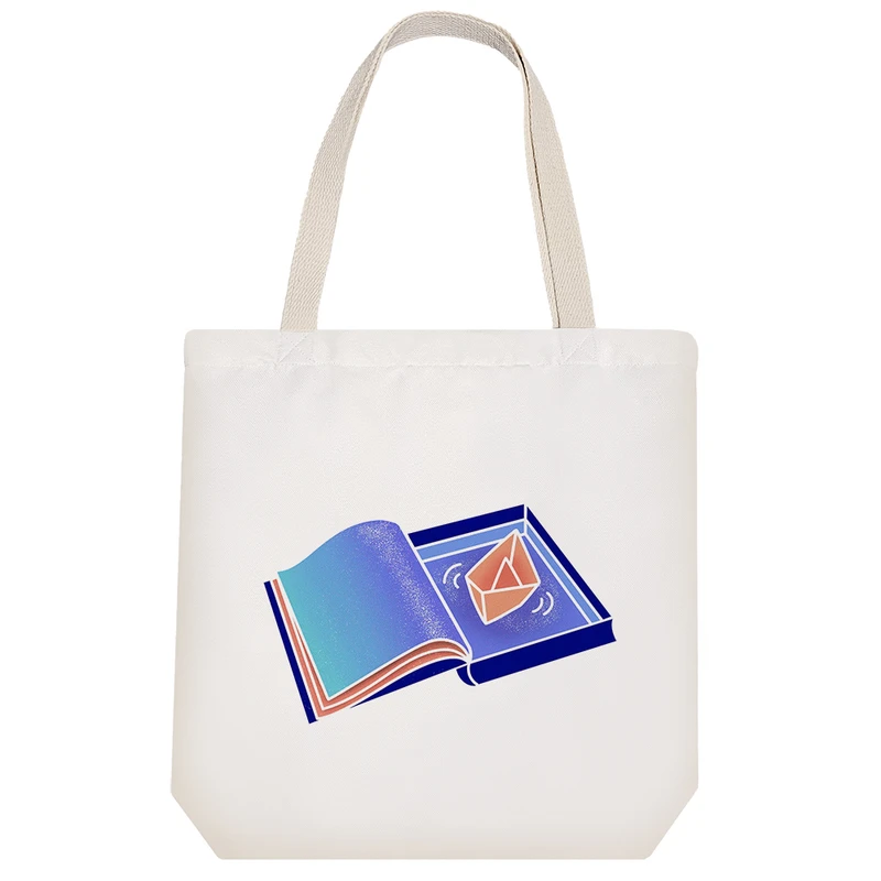 ساک خرید خندالو طرح قایق و کتاب  کد 3403