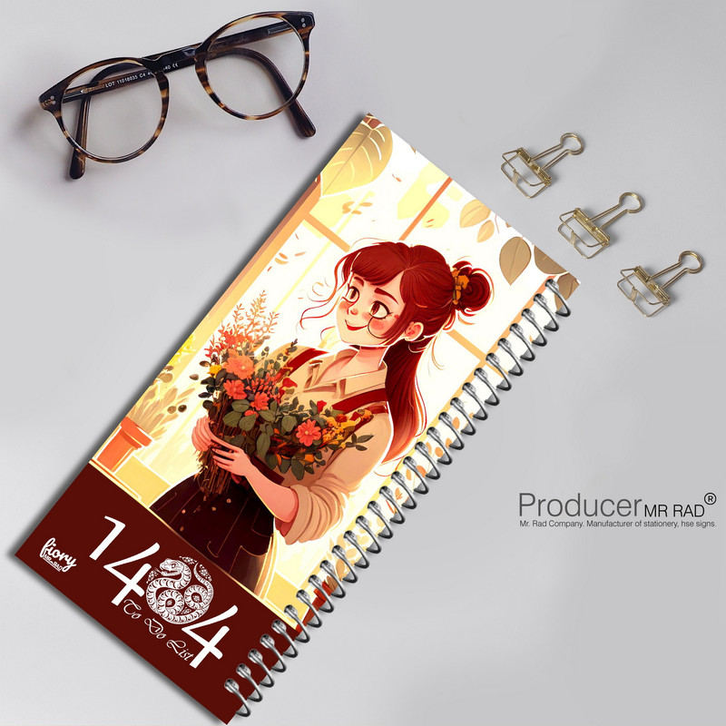 سالنامه سال 1404 مستر راد مدل to do list طرح شکوفه های امید کد fiory 2641