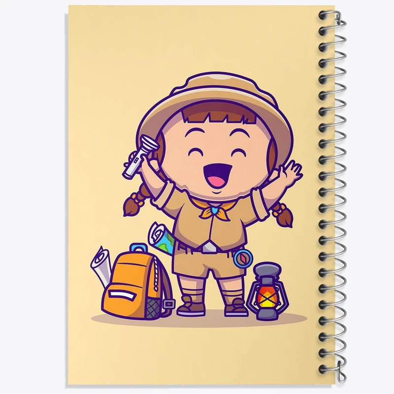 دفتر مشق 50 برگ خندالو مدل جهانگرد کد 29376