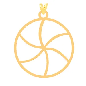 آویز گردنبند طلا 18 عیار زنانه الن نار مدل شکل هندسي 31599