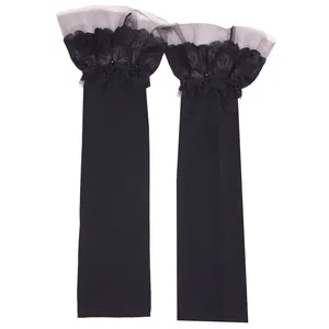 ساق دست زنانه مدل تور گیپور کد s-142 رنگ مشکی 