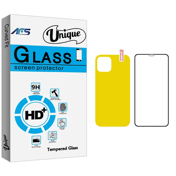 محافظ صفحه نمایش و پشت گوشی ای اف اس مدل Unique Glass مناسب برای گوشی موبایل اپل iPhone 12 Pro Max