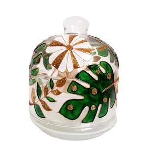 ظرف شیشه ای طرح برگ انجیری کد 03