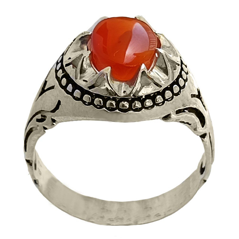 انگشتر نقره مردانه مدل عقیق یمنی شبکه MY1030 انگشتر نقره مردانه مدل عقیق یمنی شبکه MY1030