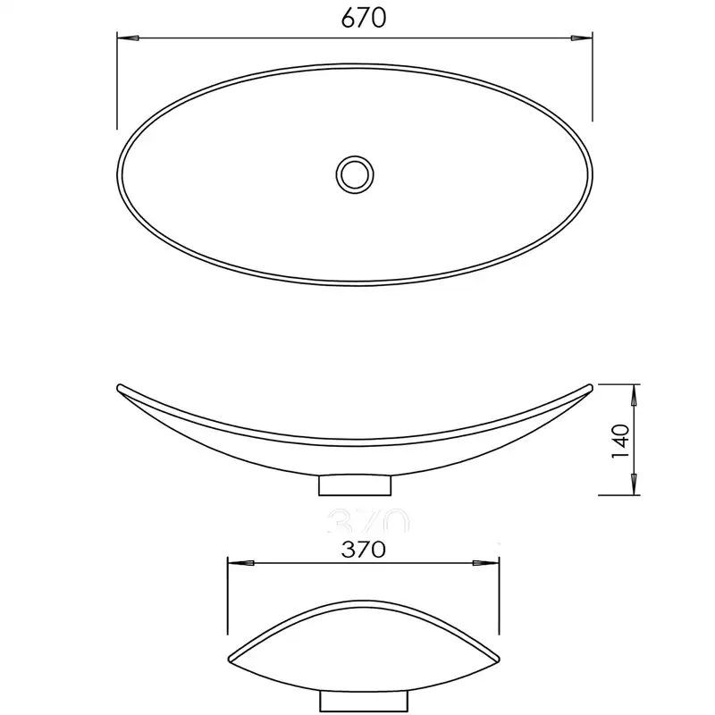 کاسه روشویی طرح بیضی مدل امرالد