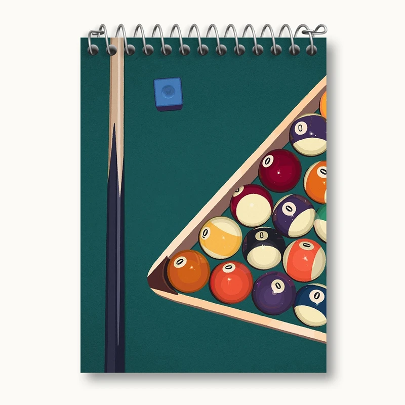 دفتر یادداشت 50 برگ خندالو مدل بیلیارد Billiard کد 28107