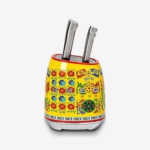 چاقو آشپزخانه 7 پارچه با تیغه استیل و با دسته استیل اسمگ مدل Dolce & Gabbana