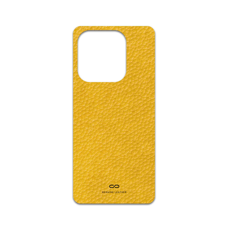 برچسب پوششی ماهوت مدل Mustard-Leather مناسب برای گوشی موبایل شیائومی Redmi Note 14 4G