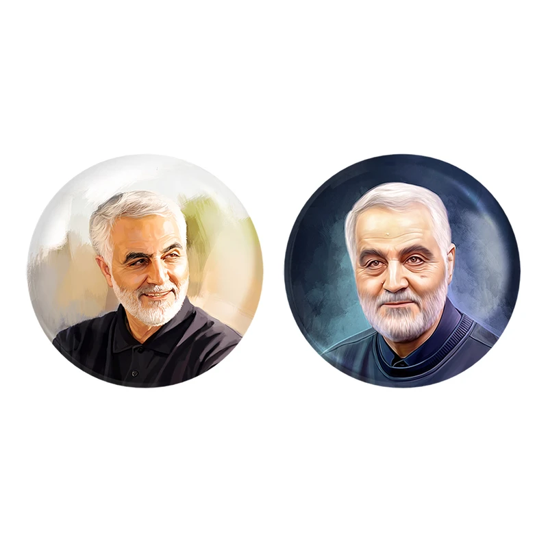 مگنت خندالو طرح سردار قاسم سلیمانی کد 1259512603 مجموعه 2 عددی