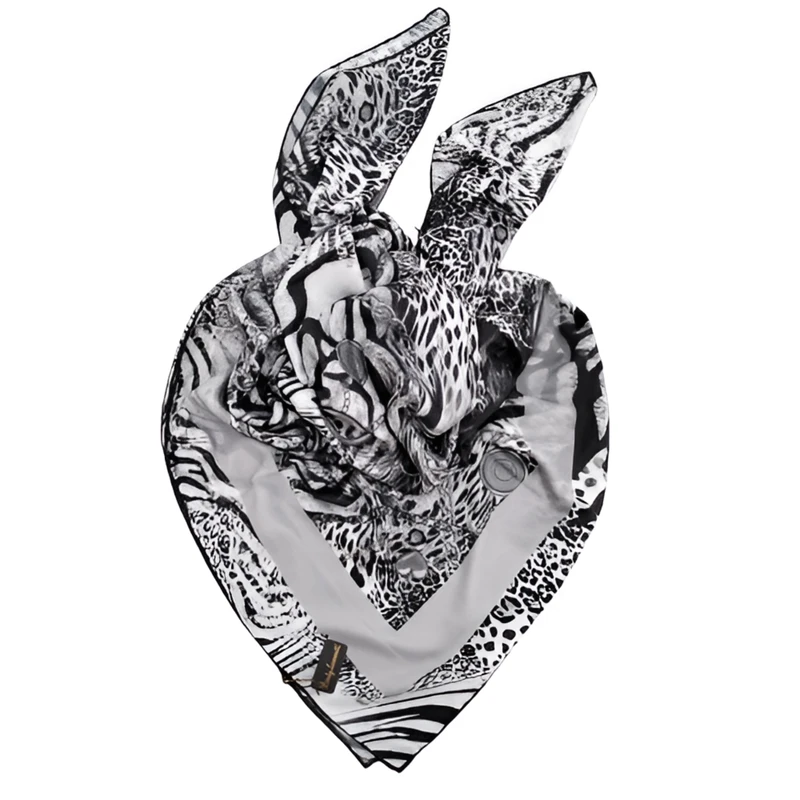 روسری زنانه مدل کشمیر دست دوز طرح پلنگی