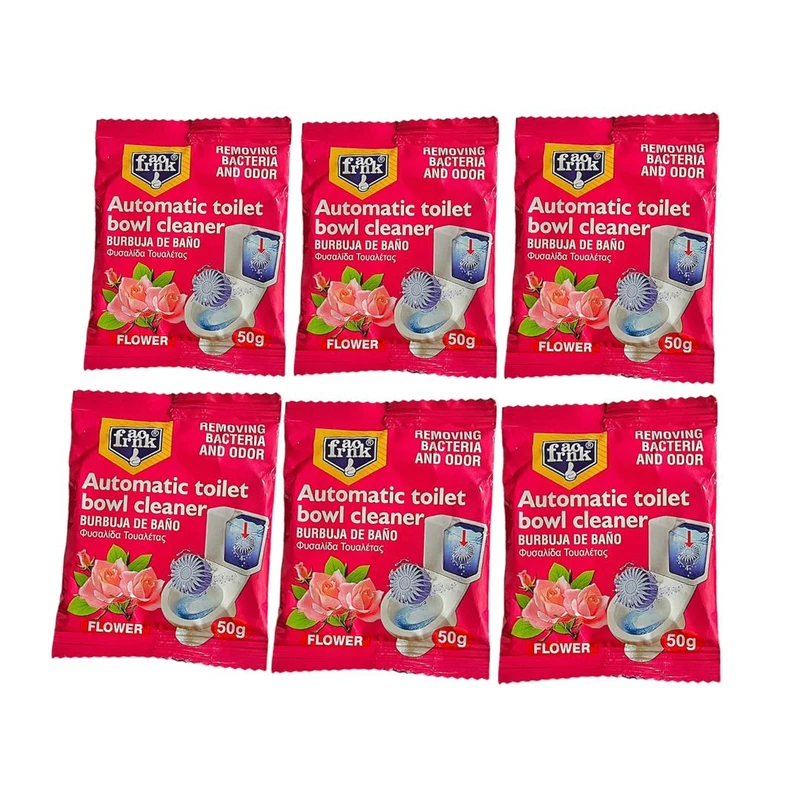 قرص جرمگیر توالت فرنگی فرانک مدل گل سرخ بسته 6 عددی