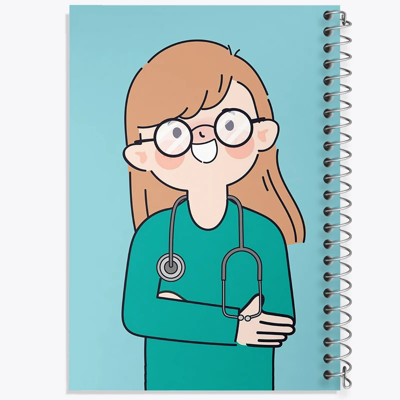 دفتر شطرنجی 50 برگ خندالو مدل پزشک و پرستار کد 31025