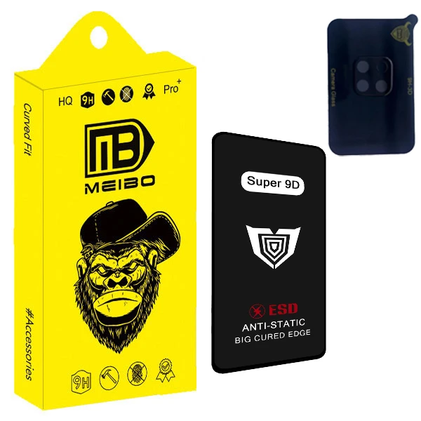 محافظ صفحه نمایش میبو مدل Super 9D مناسب برای گوشی موبایل سامسونگ Galaxy A10 به همراه محافظ لنز دوربین